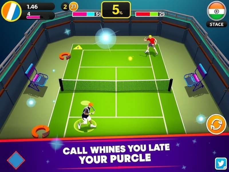 Indian Tennis Clash Heroes Gameplay Screenshot